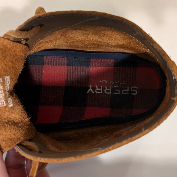 Sperry Original Boat Chukka Tumbled Leather Boots Tan Boots Size 13 - Picture 11 of 13